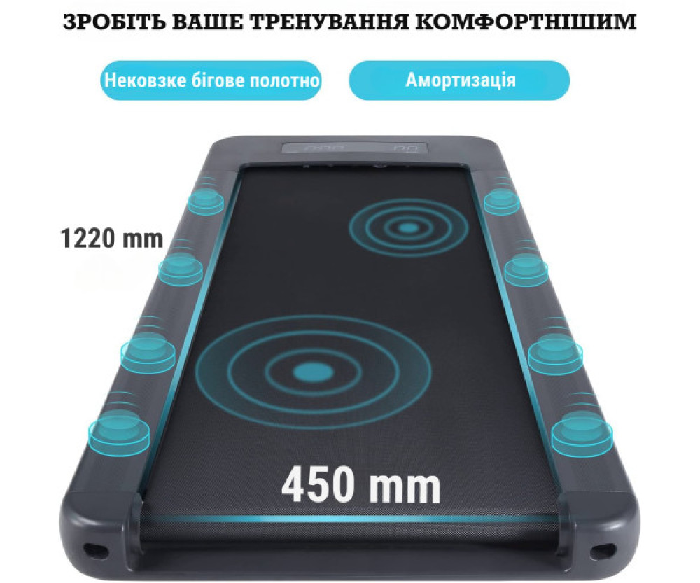 Оренда бігової доріжки OMA Fitness 1010EB Ultra Slim + захист підлоги