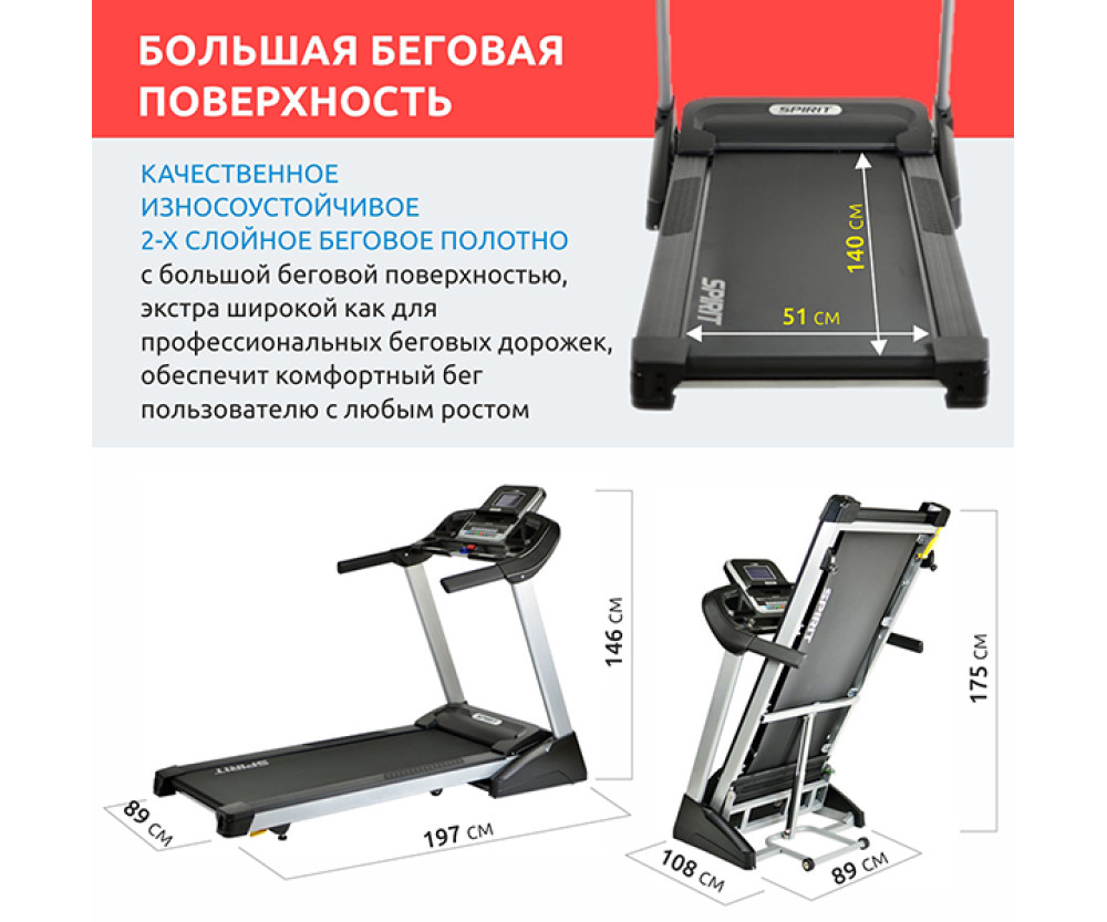 Оренда бігової доріжки Spirit Esprit XT-185.16 + захист підлоги